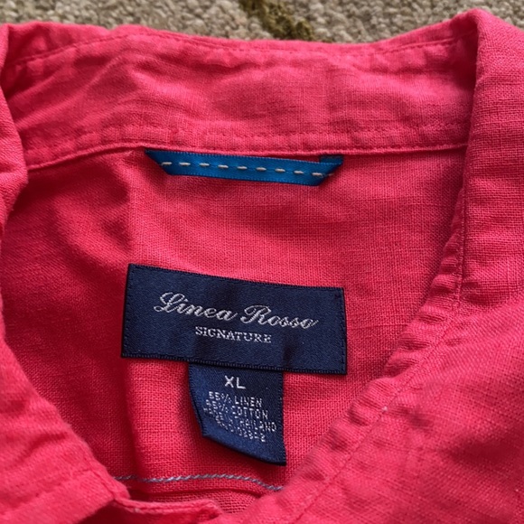 ~Linea Rosso~ Pinkish Red Short Sleeve Shirt - Picture 2 of 3